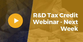 Register For The R&D Tax Credit Webinar Next Week