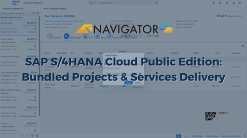 SAP S/4HANA Cloud Public Edition - Bundled Projects and Services Delivery