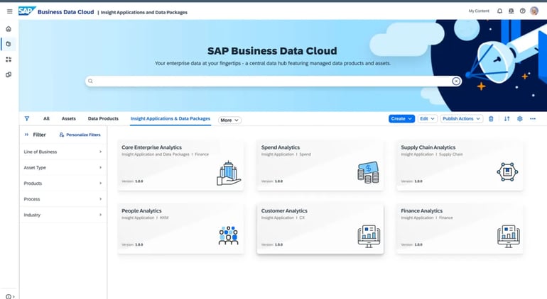 A look at the SAP Business Data Cloud interface.