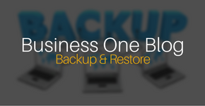 Business One Back Up and Restore