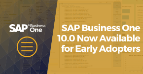 Business One – 10.0 Now Available for Early Adopters