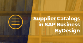 Supplier Catalogs in SAP Business ByDesign