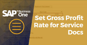 Set Gross Profit Rate for Service Docs