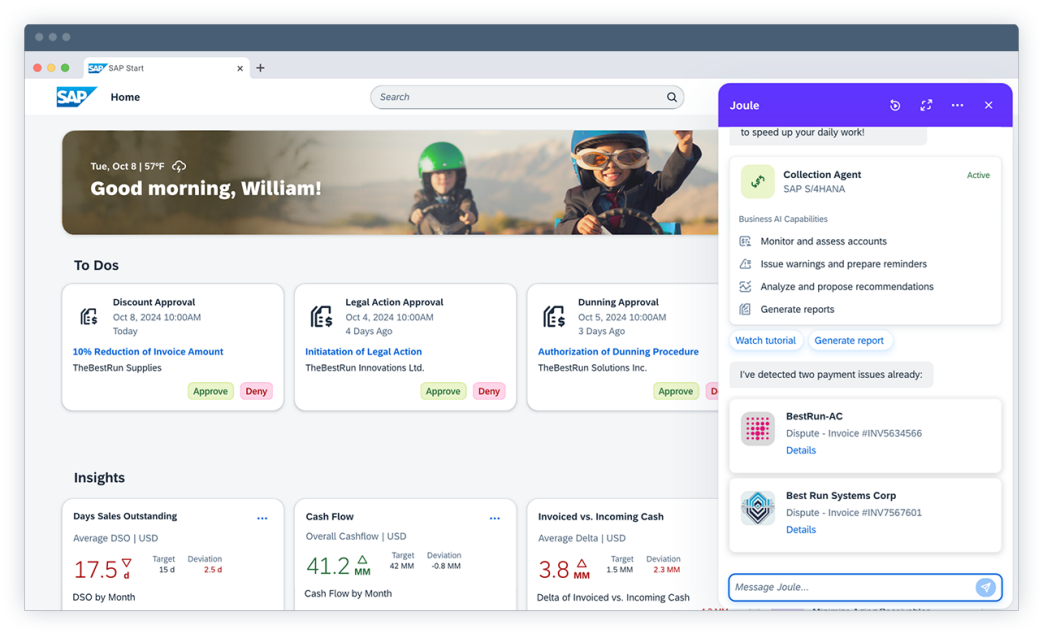 SAP Joule, Dashboard
