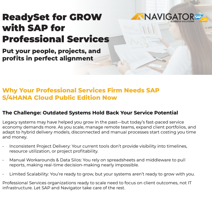 Level-up your professional services firm with cloud ERP solutions.